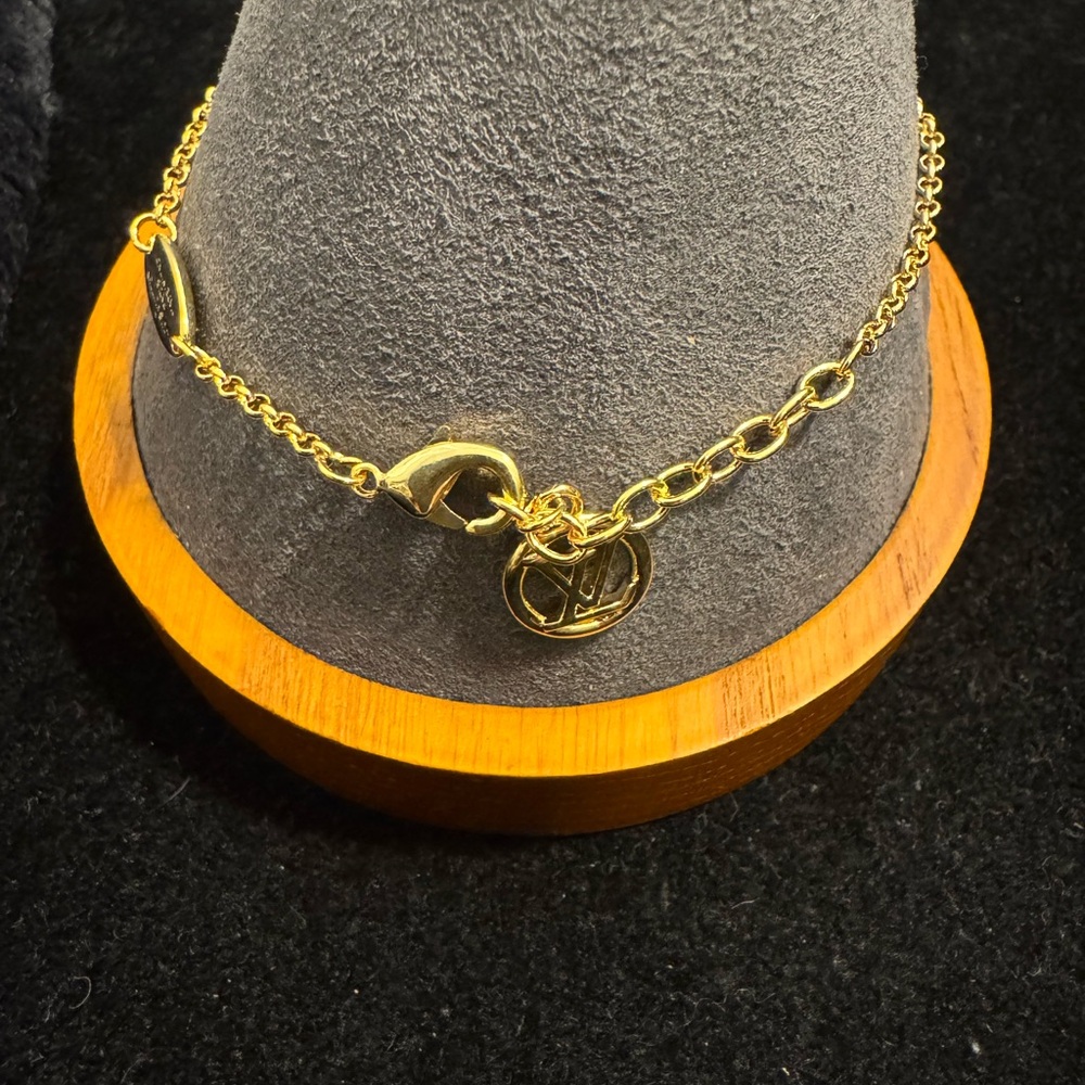 Louis Vuitton Gold and Silver Monogram Charm Bracelet M61084 LE1124 - Picture 4 of 6